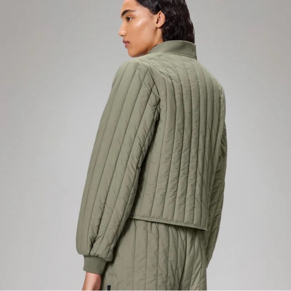 NWT Rains Banja Liner Bomber W Jacket | Drift / L - Picture 4 of 6